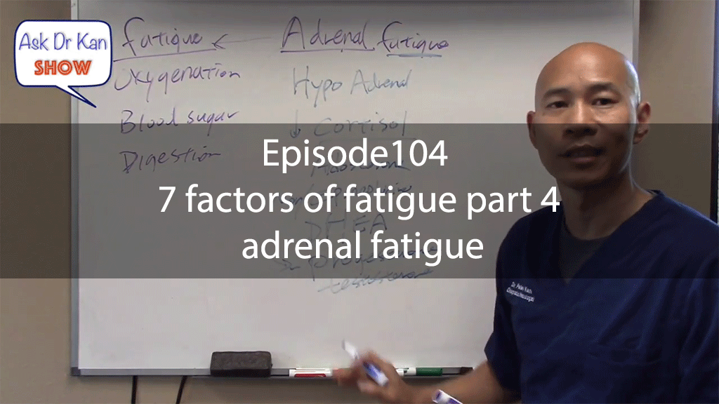 Ask Dr KanShow Episode104 – 7 factors of fatigue part 4 – adrenal fatigue